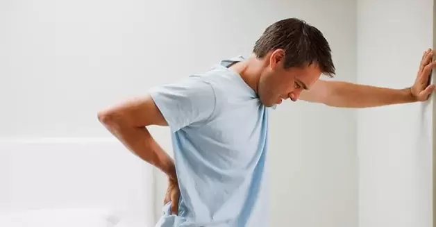Pain in the lumbosacral region in a man is a sign of chronic prostatitis. 