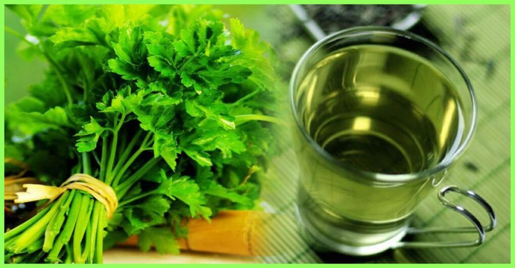 A decoction based on parsley is a curative remedy for the treatment of prostatitis. 